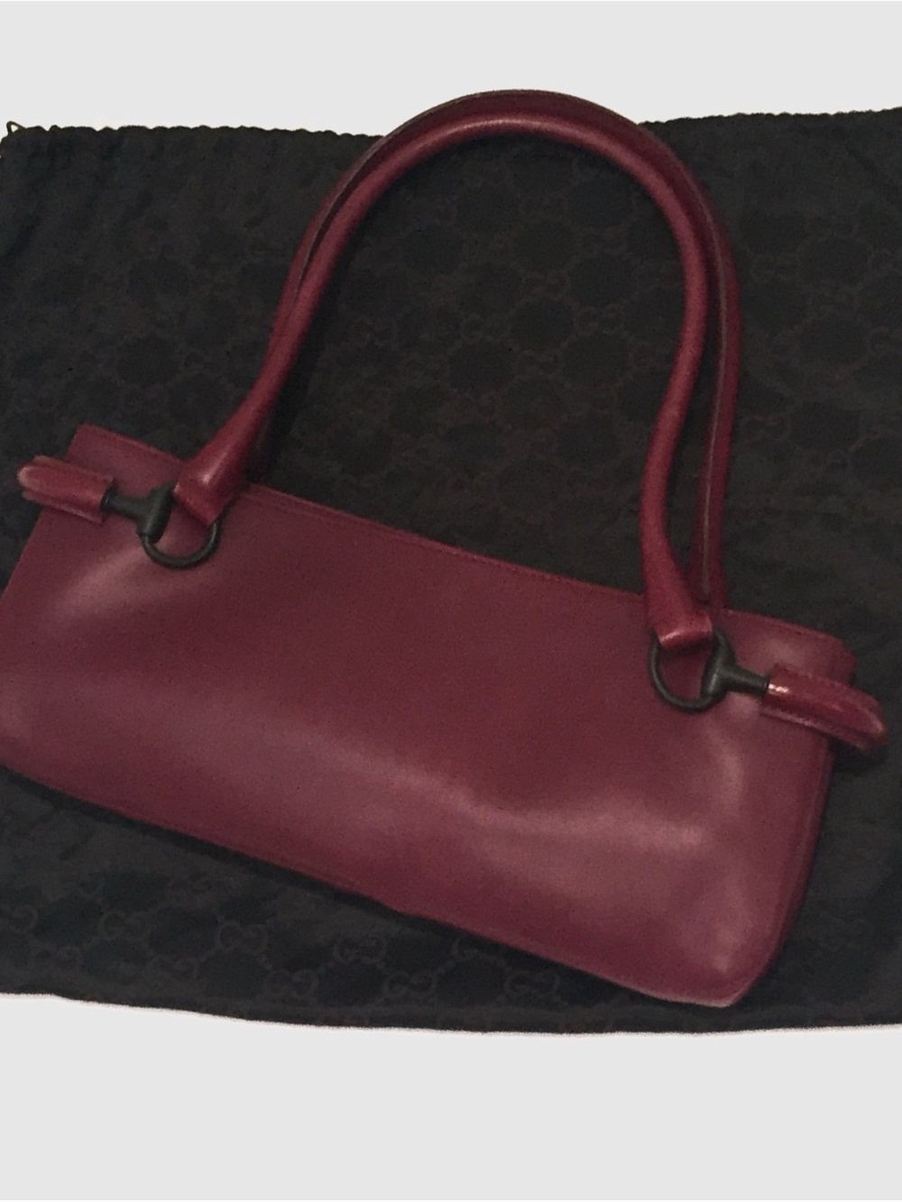 Authentic Gucci Burgundy Leather Shoulder Bag — Made in Italy - Picture 13 of 14